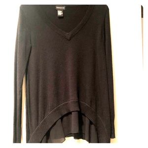 Central Park West black V-neck sweater size S